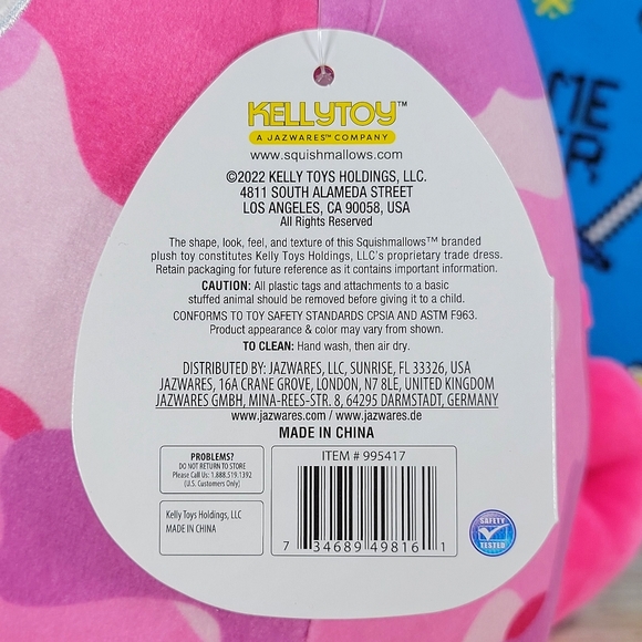 Squishmallow Bronte the Chameleon 8" UltraSoft Stuffed Valentine's Day Plush NWT - Picture 6 of 6